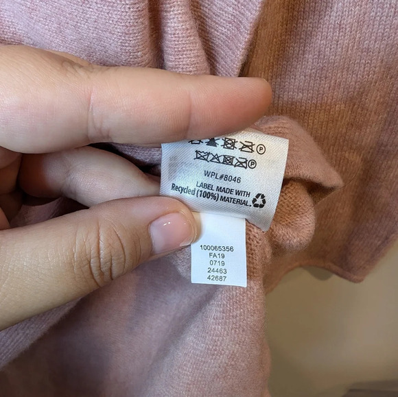 Cashmere Charter Club Luxury XS Pink Boat Neck  100% Cashmere Sweater Tunic - Picture 7 of 11